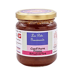 Confiture Fraise Rhubarbe - Les Pots Gourmands